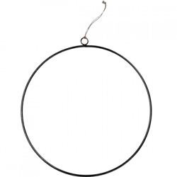 H&S Collection hangdecoratie Ring zwart 50 cm