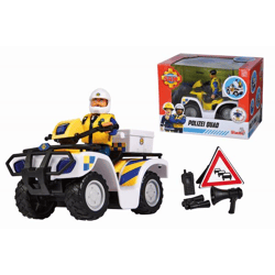 Simba 109251093 - Feuerwehrmann Sam Polizei Quad mit Figur