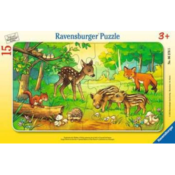 Tierkinder des Waldes - Rahmenpuzzle - 15 Teile