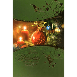 Weihnachtskarten Kerzen - 100 Stück - 6 Motive