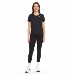 NIKE Dri-FIT Race Damen T-Shirt kurzärmliges Fitness-Shirt luftiges Sport-Shirt DD5927 010 Schwarz