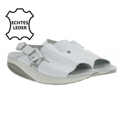 Rutschhemmende hsm Damen Arbeits-Pantoletten Echtleder-Schuhe SRA-Schutzklasse Sandalen Berufsschuhe Factory Second B-Ware Arzt-Schuhe Weiß