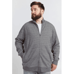 klassische BLEND BHLenner BT Herren Sweatjacke mit Stehkragen Jacke Große Größen 20714929ME-200277 Grau