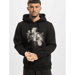 moderner Merchcode Herren Hoodie Kordelzug Kapuze 300 g/m² mit Baumwolle Schwarz
