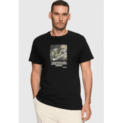 modernes Mister Tee Herren T-Shirt 180 g/m² mit Baumwolle Schwarz