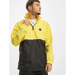 schlichte Urban Classics Herren Jacke Reißverschluss Taschen 58 g/m² Schwarz/Gelb