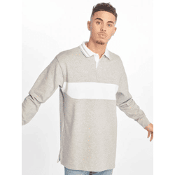 vielseitiges Urban Classics Herren Polo-Shirt Rippbündchen 330 g/m² mit Baumwolle Grau