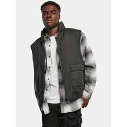 moderne Urban Classics Herren Jacke Reißverschluss Taschen 78 g/m² Schwarz