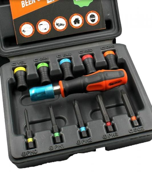 MICATON Magnet-Driver Schraubendreher-Set magnetischer Bit-Halter mit 5 magnetischen Aufsätzen & 5 verlängerten Bits (PH0, PH1, PH2, PH3,