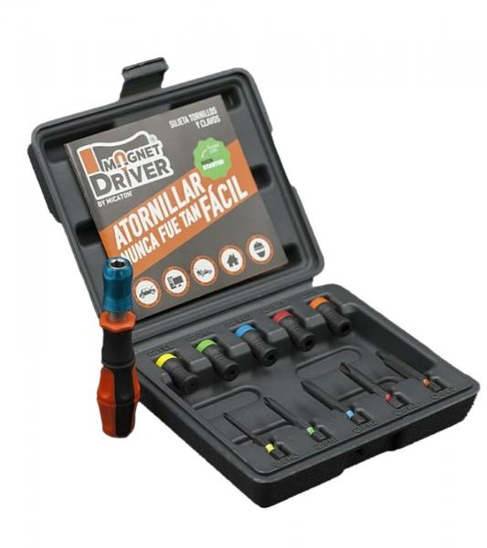 MICATON Magnet-Driver Schraubendreher-Set magnetischer Bit-Halter mit 5 magnetischen Aufsätzen & 5 verlängerten Bits (PH0, PH1, PH2, PH3,