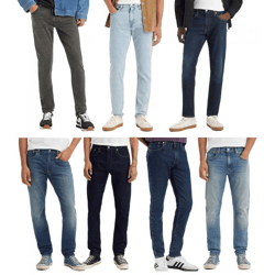 LEVI´S 512 Herren Jeans-Hose im 5-Pocket-Style Baumwoll-Hose Denim-Hose 28833 in Grau oder Blau