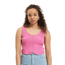 Sixth June Sommer Strick Tank Tops rosa