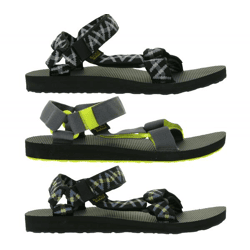 TEVA Original Universal Men's Trekking Sandal—Sustainable Summer Sandal with EVA Rubber Sole—Outdoor Sandal 1004006 Black/Blue, Black