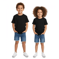 PUMA Base Kinder Sport-Shirt für Jungen & Mädchen nachhaltiges Baumwoll T-Shirt mit Logo 678260 02 Schwarz