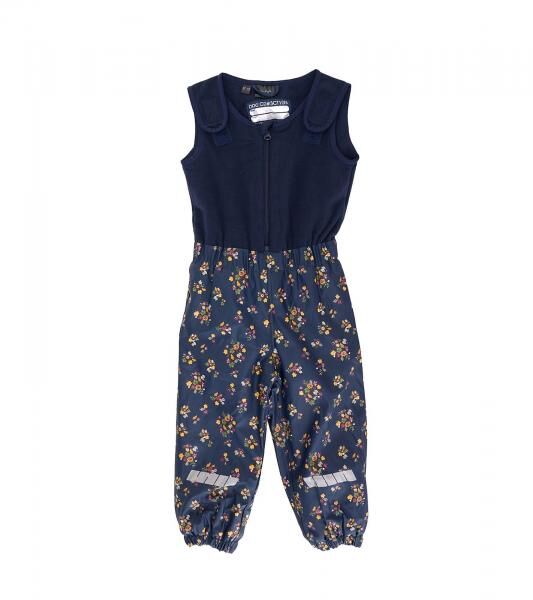 Kinder Regenhose mit reflektierenden Streifen Thermo-Latzhose für Jungen und Mädchen mit Blumen Muster Matsch-Hose Buddelhose 903967 Dunk