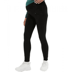 Damen Schwangerschafts-Hose schlichte Basic-Hose Umstandsmode Sport-Leggings 950753 Schwarz