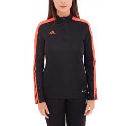 adidas Tiro LS Damen Trainings-Sweatshirt mit AEROREADY Technologie Half-Zip Sweatshirt HU0319 Schwarz