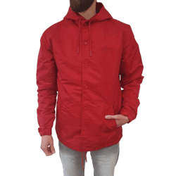 PARK AUTHORITY by K1X | Kickz Monochrome Coach Jacket Herren Trainings-Jacke Hardshell 1161-1101/6600 Rot