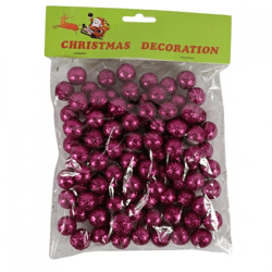 Weihnachtsdekoration Glitzerkugel rosa 1,5 cm