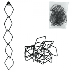 Connection rings metal black 8 cm approx. 20 pieces