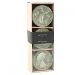 Countryfield floating candle Bollie light green 7 cm set of 3