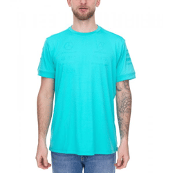 Mercedes-Benz AMG Petronas F1 Herren T-Shirt Kurzarm-Shirt Sommer-Shirt 701225460 003 Türkis