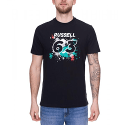Mercedes-Benz AMG Petronas F1 MAPF1 FW George #63 Herren Baumwoll-Shirt mit George Russel Print Rundhals-Shirt 701220866 002 Schwarz