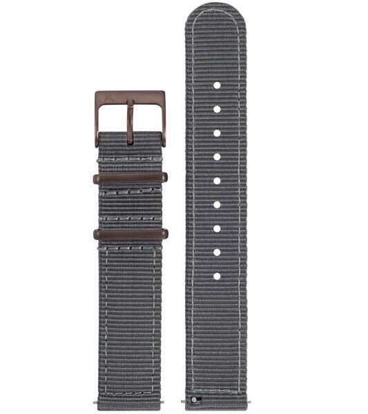 Pierre Cardin Herren Armband-Uhr analoge Quarz-Uhr mit Textil-Armband 3ATM 41mm CBV.1036 Grau/Braun