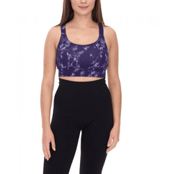 FAYN SPORTS Damen Sport-BH marmoriertes Sport-Oberteil mit Baumwollanteil Sport-Bekleidung Trainings-BH Yoga-BH 34171929 Lila/Grau