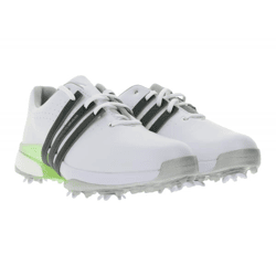 adidas Tour360 24 Damen Golf-Schuhe mit Torsion-Bridge Sport-Schuhe mit Lightstrike-Dämpfung und Boost-Ferse IF0259 Weiß/Schwarz/Grün