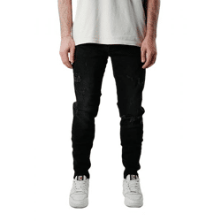 UNEFFECTED Herren Premium Basic Slim Fit Jeans schwarz