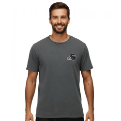 RE:COVERED X NFL Baltimore Ravens Herren T-Shirt mit Football-Helm Baumwoll-Shirt Rundhals-Shirt RCNFL1315I Grau