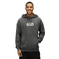 RE:COVERED X Star Wars Herren Kapuzen-Pullover mit Back-Print Baumwoll-Hoody Langarm-Shirt RCDIF2047 Grau