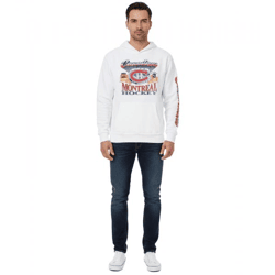 Hollister X NHL Montreal Canadiens Herren Hoodie mit Team-Logo-Print Baumwoll-Pullover 322-221-1606-100 Weiß