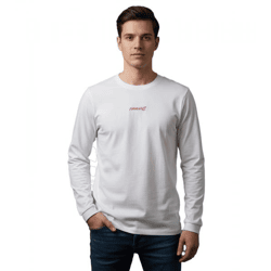 praktisches Formula E Herren Sweatshirt Baumwoll-Shirt mit buntem Change Accelerated Schriftzug Longsleeve 701223588 001 Weiß/Pink