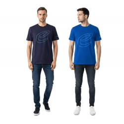stilsicheres Formula E Herren T-Shirt nachhaltiges Baumwoll-Shirt mit Formula E Logo Sommer-Shirt Motorsport 701223608 Blau oder Dunkelblau
