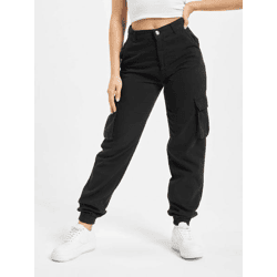 stylische DEF Damen Jeans 200 g/m² mit Baumwolle Schwarz
