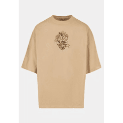 lässiges POD Herren T-Shirt 220 g/m² mit Baumwolle Beige
