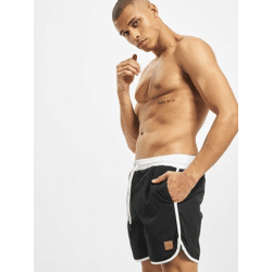 sommerliche Urban Classics Herren Shorts 120 g/m² Schwarz/Weiß