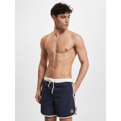 bequeme Urban Classics Herren Hose Kordelzug Taschen 116 g/m² Blau
