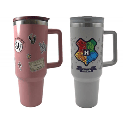 Harry Potter Giant Cup Hogwarts Express oder Back to Hogwarts Thermobecher 1,2L mit Griff Edelstahl doppelwandig isoliert für heiße & kal