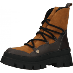 Hochwertige Steve Madden Stiefelette Schnürschuhe für Damen Fuzzy SM11002208-CDB Braun