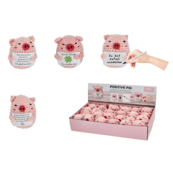 Positive Pig, Häkelschweinchen Glück, 4/s, ca.9cmH