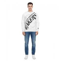 Hollister X NBA Los Angeles Lakers Herren Sweatshirt Baumwoll-Sweater Langarm-Shirt 322-224-0042-120 Grau