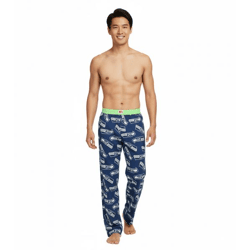 RE:COVERED X NFL Seattle Seahawks Loungepants Herren Schlafanzug-Hose mit Team-Logo Baumwolle Pyjama-Hose RCNFL1427 Navy