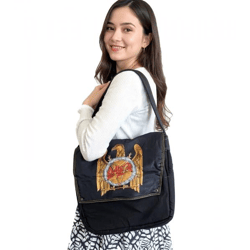 SLAYER Trashmetal-Band Umhänge-Tasche Messengerbag Laptop-Tasche Fan-Artikel 42 x 36 x 6 cm MB106926SLA Schwarz