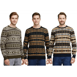 11 PROJECT PRPasco Herren Strick-Pullover mit Wollanteil Langarm-Shirt 20716671 in Navy, Grün oder Schwarz