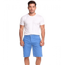 U.S. POLO ASSN. Herren Freizeit-Cargo Shorts leichte Freizeit-Short mit U.S. Polo Stickerei kurze Hose 143 68147 52661 335 Hellblau