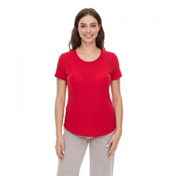 ELEVATE Jade Damen T-Shirt nachhaltiges Kurzarm-Shirt 160 g/m2 Basic-Shirt Unterzieh-Shirt 3750125 Rot
