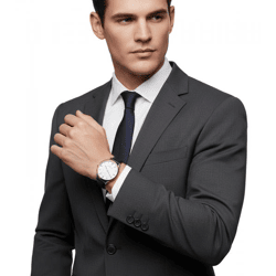 Pierre Cardin Herren Armband-Uhr in Geschenkbox analoge Quarz-Uhr mit Leder-Armband 3ATM 40mm CPI.2015 Silber/Gold/Schwarz